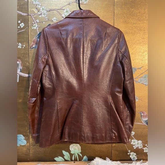 Gap vintage brown leather blazer, size small. Rachel Green jacket alternative - Picture 8 of 13